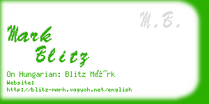 mark blitz business card